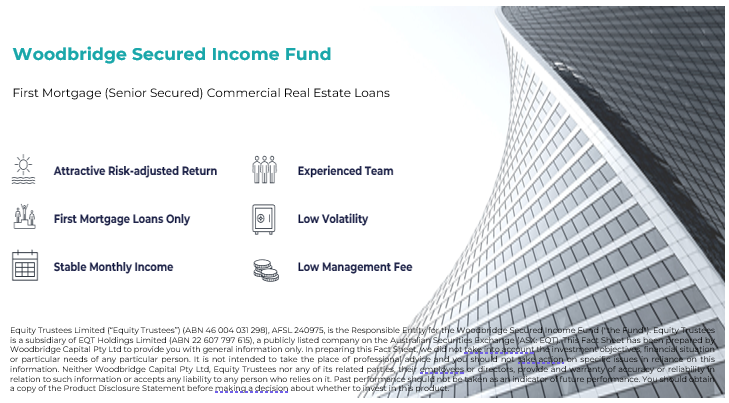 Woodbridge Capital is pleased to have recently launched our new retail private credit fund, the Woodbridge Secured Income Fund.